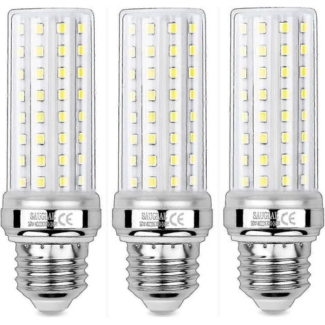 Lot de 3 ampoules LED maïs 20 W équivalent 150 W, 2300 lm, culot E27 à vis Edison, blanc neutre 4000 K (1/5)