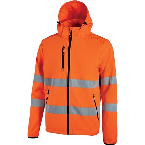 U-Power Cursa Giacca Softshell alta visibilità - 3XL (1/2)