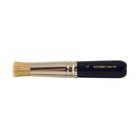 Brosse à pochoir - ARTEMIO - N°8 - Poil en soie de porc - Technique des pochoirs (1/2)