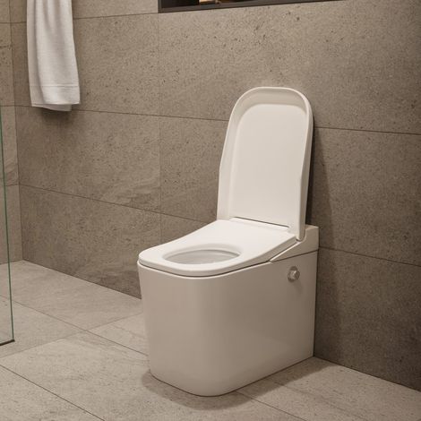 Swiss Aqua Technologies OptimFlush Hybrid-Toilette mit integriertem Tank und Fallbremssitz (SATOFSHFS3) (1/5)