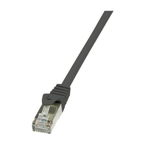 Câble réseau LogiLink CAT 6 F/UTP 1 m noir - CP2033S - [1x RJ45 mâle - 1x RJ45 mâle] (1/2)