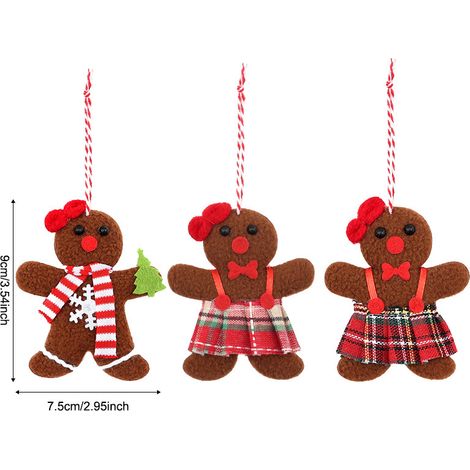 Weihnachtsdekorationen, Lebkuchenmann-Figuren, Christbaumschmuck, Accessoires, kleine Hängeornamente, Fensterdekorationen
