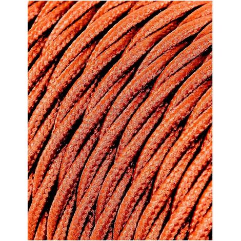 Câble Textile Tressé 2x0,75mm C-20 Soie Marron 5m (1/3)