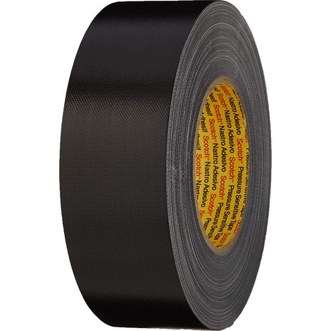 3M 389 Cinta Adhesiva Textil Negra 50 mm x 50 m