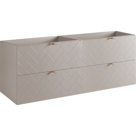 Mobile da bagno, Cashmere, 160 x 57 x 46 cm, Maniglie Dorate (1/4)