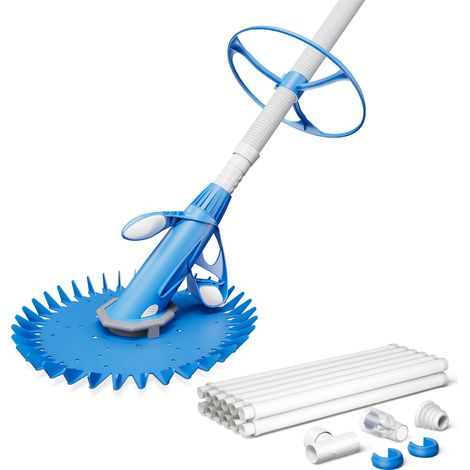 Wiltec – Aspirateur de piscine automatique – 5000 l/h – Compatible jusqu'à 8 x 4 m – Nettoyage autonome avec plaque à lamelles – Raccordement par écumoire