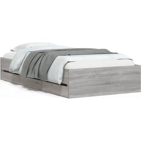 Maison Exclusive - Giroletto Cassetti Grigio Sonoma 100x200 cm Legno Multistrato