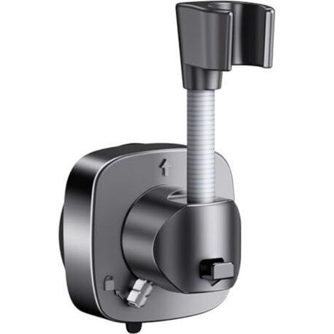 Ulisem Shower Head Holder Without Drilling, Wall Mounted Shower Holder with 360° Rotation, Gray (1/4)