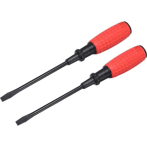 2Pcs SL6 Tournevis À Tête Plate Longueur 9.3" Acier 45 (1/5)