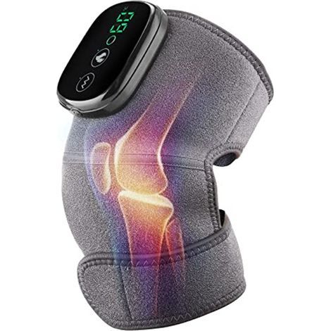 Appareil de massage sans fil pour les genoux (avec fonctions de chauffage et de vibration), coussin chauffant pour les genoux (1/5)