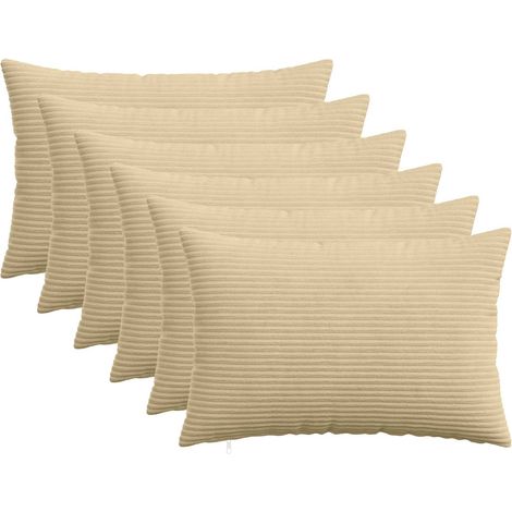 vidaXL Housse de coussin 6 pc HEERLEN Vert gris 40 x 60 cm (1/5)