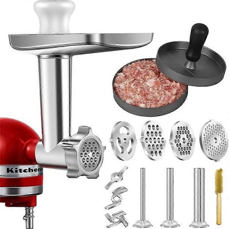 Accessoire hachoir à viande en métal pour robot pâtissier KitchenAid, accessoire poussoir à saucisses (1/5)
