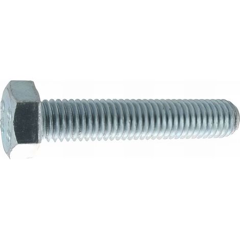 50 Vis métaux tête hexagonale filetage total ISO 4017 acier zingués blanc 8/8 - 10.0 mm - Longueur 70 mm mm - Diamètre 10 mm