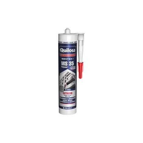 Weiße MS-Polymer-Dichtstoffkartusche 280 ml Quilosa MS-35 (1/2)