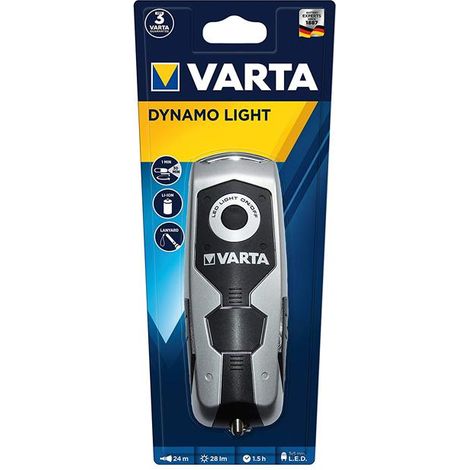 Varta Dynamo Light 17680101401 LED (monocolore) Torcia tascabile a dinamo 28 lm 1 h 150 g (1/3)