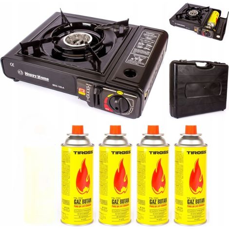 GAS-TOURISTENKOCHER, 4 x GASKARTUSCHEN