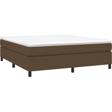 vidaXL Struttura Letto a Rete a Molle Marrone Scuro 160x200 cm Tessuto