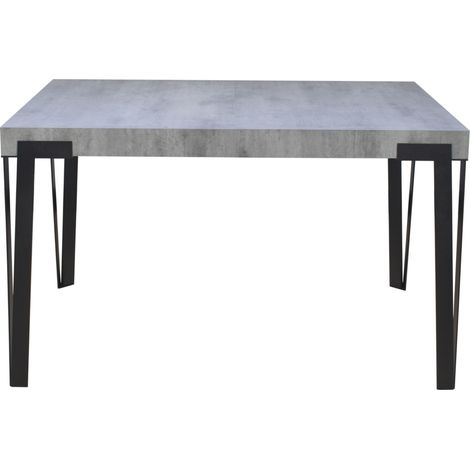 Tavolo "Firenze" allungabile in legno per sala da pranzo -Fisso 130 cm / Cemento (1/5)