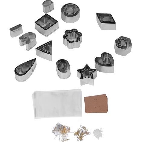 Set mit 13 Ausstechformen aus Polymerclay, verschiedene Formen, Schneideset für DIY-Schmuckherstellung, Modellierwerkzeuge (1/5)