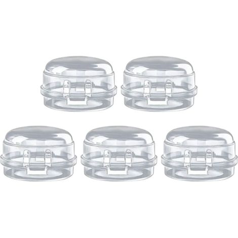 de 5 protège boutons de cuisinière transparents sans danger