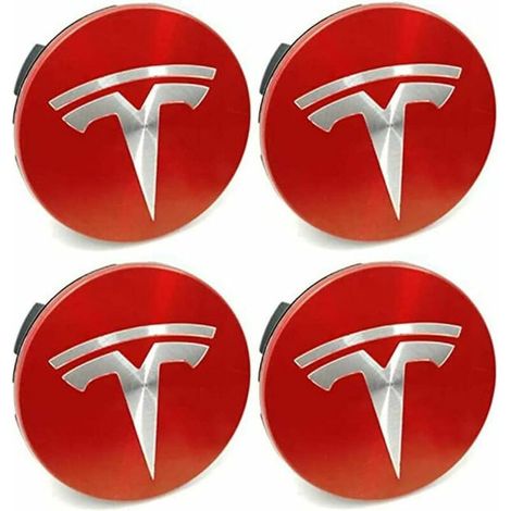 Radnabenkappen für Tesla Model 3, Model S, Model X, Radnabenkappen-Kits, 4 Radnabenkappen mit Tesla-Logo (1/5)