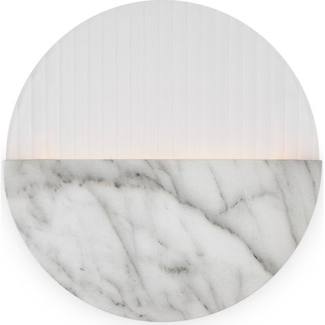 Maytoni Jupiter Lampada da parete moderna a LED integrata in marmo 3000K 200lm con paralume bianco (1/5)
