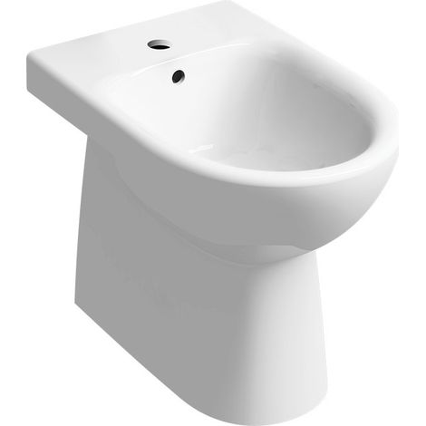 Bidet a terra filo parete in ceramica bianca serie selnova GEBERIT