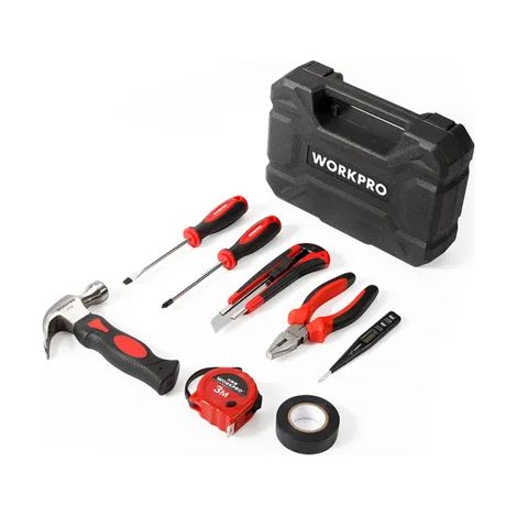 Werkzeugset Workpro 8-teilig mit Koffer und Maßband
