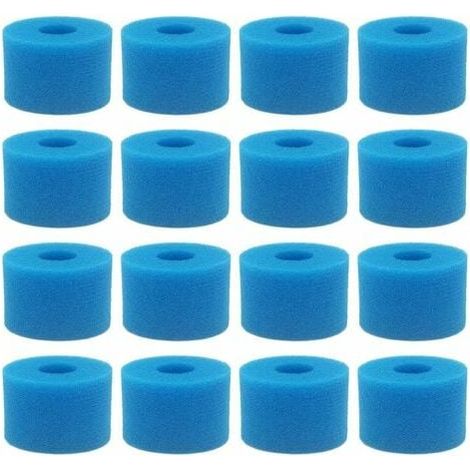 16 PièCe SéRie pour Pure Spa Cartouche Filtrante RéUtilisable en Mousse Lavable pour Bain à Remous, Type S1 (1/5)