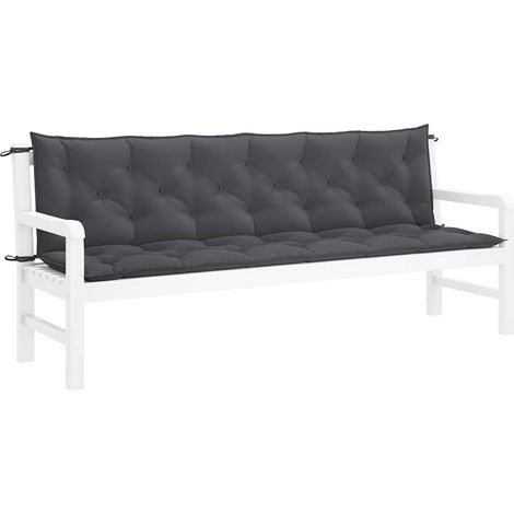Gartenbank-Auflage Anthrazit 200x(50+50)x7 cm Oxford-Gewebe
