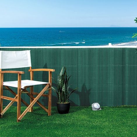 Canisse in PVC a doppia faccia 20mm Verde 1x3m - Nortene