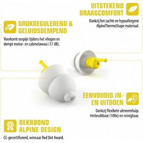 Alpine FlyFit Ohrstöpsel für Flugreisen
