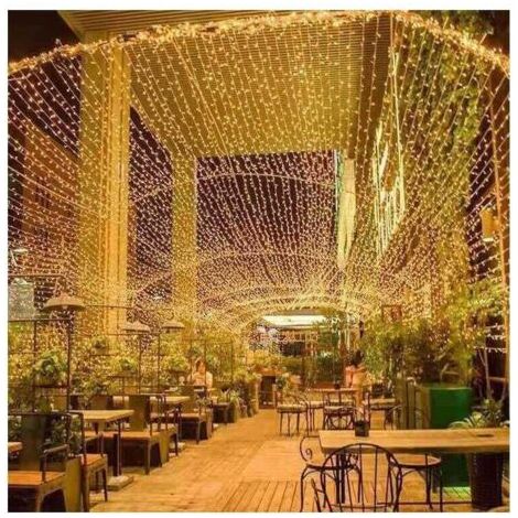 BUNTHAUS Guirlande lumineuse 100 m 1000 LED pour intérieur et extérieur, lumières de Noël, 8 modes, guirlande lumineuse étanche, câble transparent pour décoration de maison, fête, Noël, mariage, blanc