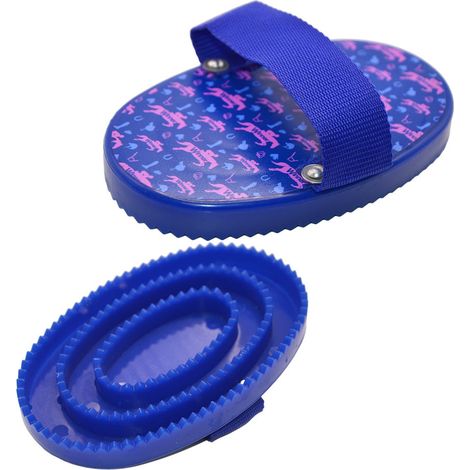 Striglia in plastica con passante in tela modello Pattern Winner per cavalli