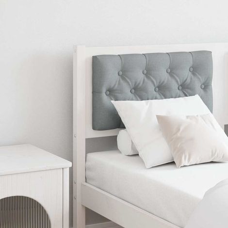 Tête de lit-Panneau de lit Autre Blanc et gris clair 140 cm Bois massif en pin (1/5)