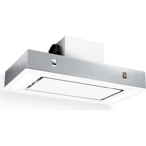 Klarstein – Hotte de plafond 90 cm – Aspiration 620 m³/h – Moteur 230W – 3 vitesses – Télécommande incluse – Éclairage LED intégré (1/9)