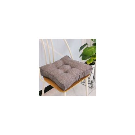 Gartenstuhlkissen, 10 cm dick, weiche Baumwolle, 40 x 40 cm, für Büro, Esszimmer, Zuhause (40 x 40 x 10 cm, grau) - Crezuo (1/4)