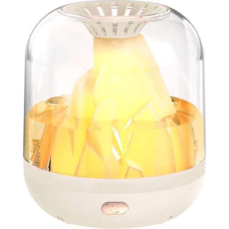 Humidificateur, humidificateur volcan intelligent, humidificateur de chambre avec veilleuse, réservoir d'eau visible, faible bruit (1/4)