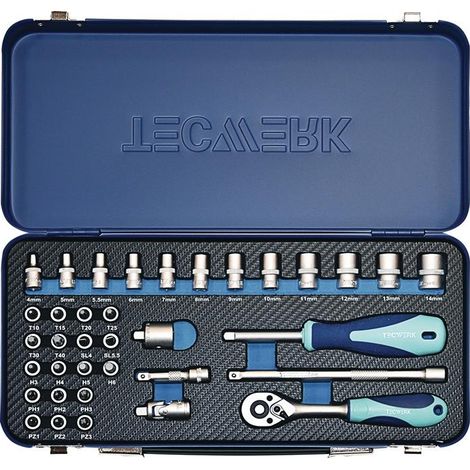TECWERK Steckschlüsselsatz 36-tlg.1/4 Zoll SW 4-14mm Z.20 6KT TECWERK (1/4)