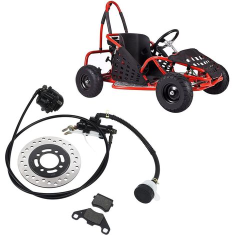 Étrier de frein à disque hydraulique, Kit de frein à disque plaquette de frein Rotor de disque pour 50cc 110cc 125cc 150cc 200cc 250cc Dirt Bike Quad ATV Go Kart (1/4)