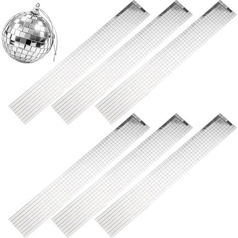 4800 Pieces Self-Adhesive Mirror Mosaic Tiles, 55mm Silver, Acrylic (1/5)