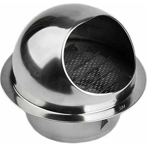 Grille d'Aération,6" Ventilation Hotte Murale Ronde, Bouche de Sortie Ventilation Grille en Acier Inoxydable 304 (ø150mm) (1/5)
