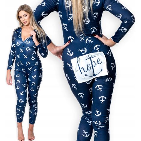 Damenpyjama, Valentinstagsgeschenk für Mädchen, abnehmbarer Anchor-Verschluss, Größe XL
