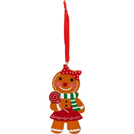 Soggetto in legno per ragazza di pan di zenzero h.10cm - Atmosphera créateur d'intérieur (1/2)