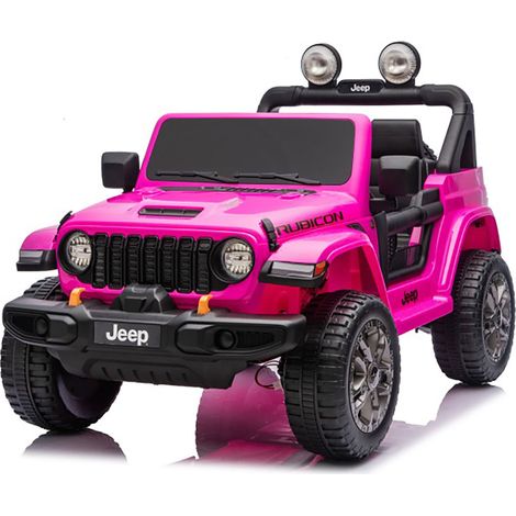 Macchina Elettrica per Bambini Jeep Wrangler Rubicon 12V con Telecomando Rosa (1/5)