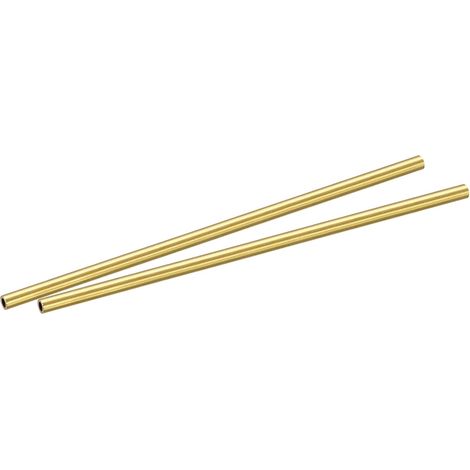 Brass Round Tube 3 mm OD 0.5 mm Wall Thickness 100 mm L 2pcs (1/5)