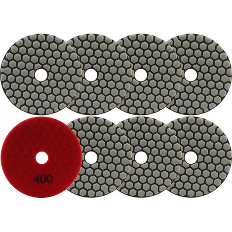 Disque Diamant de Polissage - 8 pièces 100mm 400 Tampon Polissage pour Granit Marbre Pierre Artificielle Quartz pour Meuleuse d'angle (1/5)