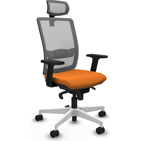 Sedia da ufficio piqueras y crespo Haches grigio simil pelle arancione (1/2)