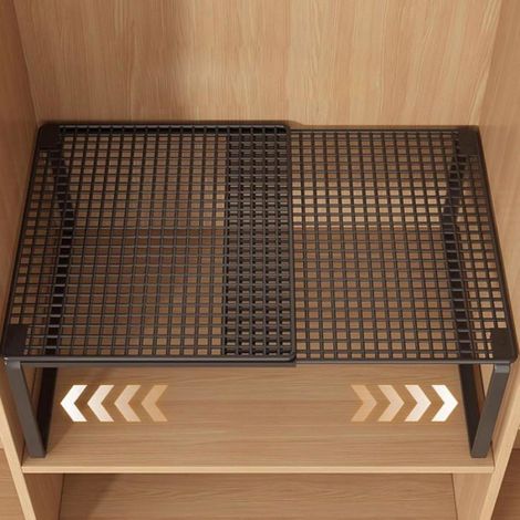 Étagère métallique réglable - - Rangement extensible compartimenté - Adapté cuisine salle de bain placard - 5 niveaux (1/3)