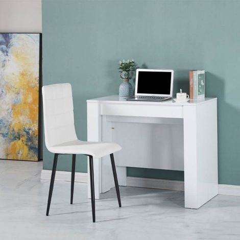 Consola blanca 90x50 cm extensible hasta 3 metros - Ofelia (1/5)